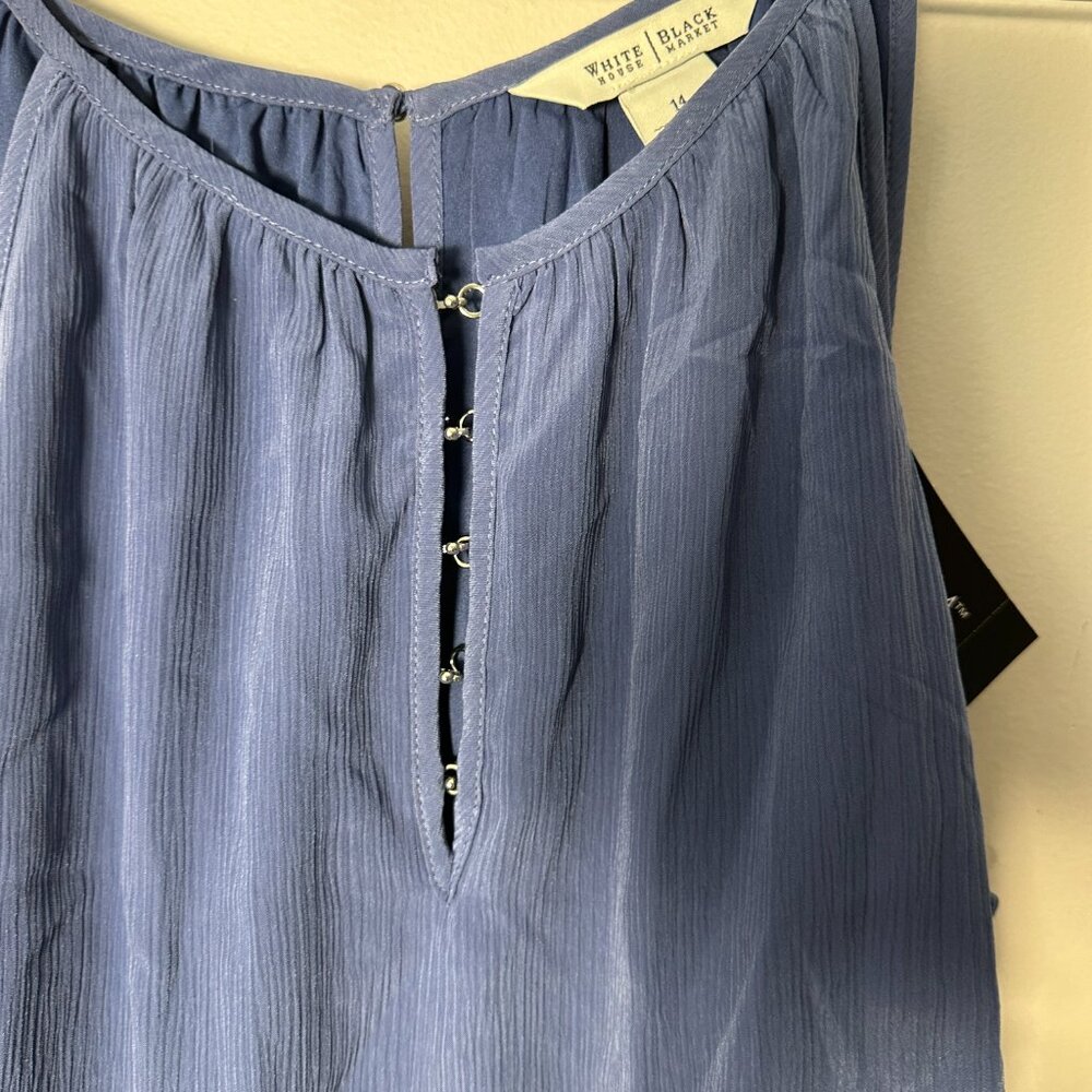 NWT New White House Black Market Womens One Piece Romper Type Outfit Blue 14 - Picture 2 of 7